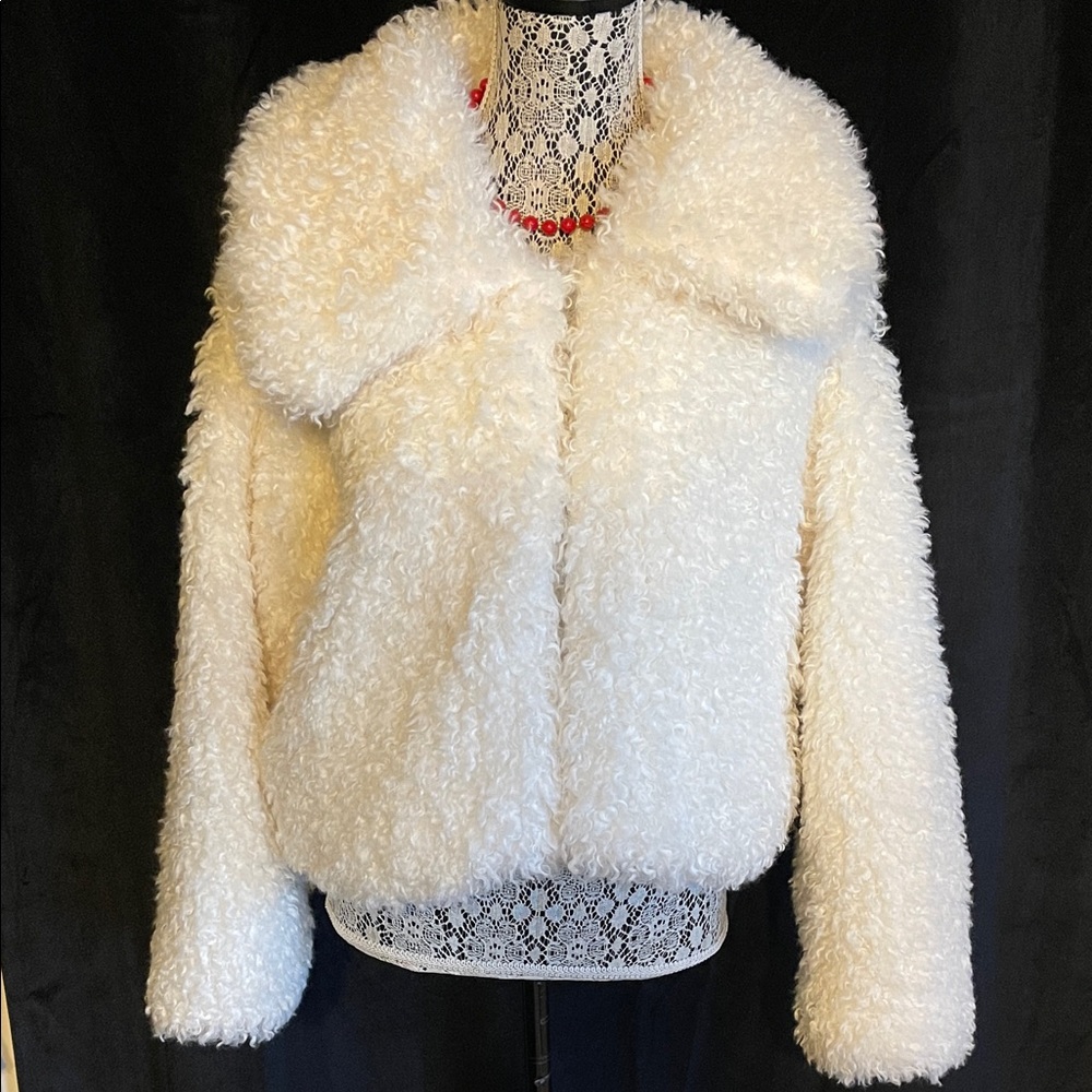 Forever 21 Cream Teddy Jacket